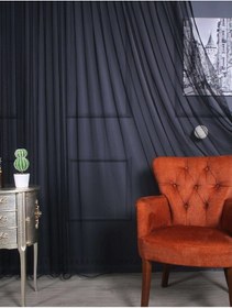 Resim Hilal Petek Zemin Grek Ölçünüze Özel Dikim Tül Perde Siyah 