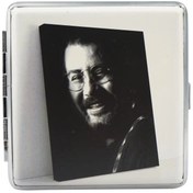 Resim Ahmet Kaya Desenli Deri Metal Sigara Taşıma Kabı/Kutusu 