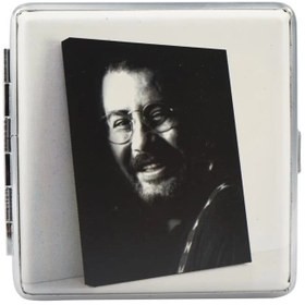 Resim Ahmet Kaya Desenli Deri Metal Sigara Taşıma Kabı/Kutusu 