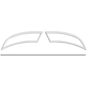 Resim Skoda Superb Egzos Çerçevesi - Krom 3 Parça Sd 2015-2023 