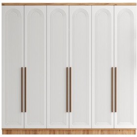 Resim Rosa 6 Kapaklı Komple Mdf Gardırop - Elbise Dolabı 