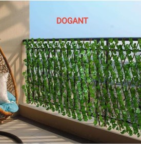 Resim Dogant 07 Yapay Sarmaşık Ahşap Akordiyon Çit 