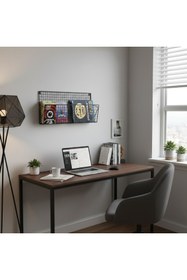 Resim GO DEKOR İskandinav YENİ Metal TEK Gözlü Kompakt Kitaplık/Dergilik/Gazetelik 63x30 