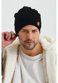 Resim Erkek Termal %100 Pamuklu Soft 2 Stil 1 Arada Bere Premium Cuts Serisi - Standart / Siyah Siyah 