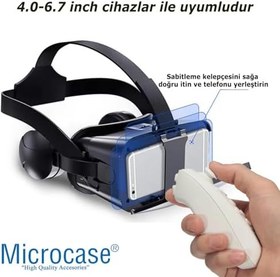 Resim Vrpark J20 Kulaklıklı Sanal Gerçeklik Gözlüğü + Bluetooth Kumanda 