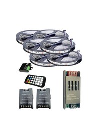 Resim 30 Metre 12v 60 Ledli Rgb İç Mekan Şerit Led 30a Slim Trafo 36a 28 Tuş Rf Led Kontrol 2ad 36a Rgb Am 