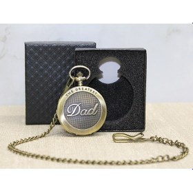 Resim Özel Kutulu Dad Baba Tasarımlı Antik Köstekli Saat 