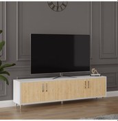 Resim Tv Ünitesi Beyaz & Safir Meşe Asra Trend T-02 