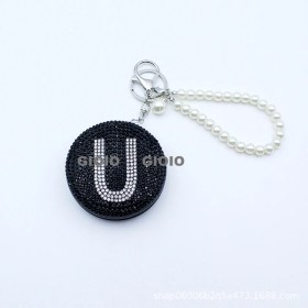 Resim Silver1 Gıoıo Yeni Mini Taşınabilir Kozmetik Ayna Kolye Anahtarlık Çanta Aksesuarları Kolye Dıy Anahtarlık (Yurt Dışından) 