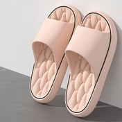 Resim Yazlık Erkek Ev Banyo Çifti Yumuşak Tabanlı Büyük Beden Sandalet, Hızlı Kuruyan Rahat Hafif Kalın Tabanlı Tek Renk İç ve Dış Mekan Kullanımına Uygun Plaj ve Aile Keyfi Kadın Terlikleri Tüm Mevsim Seti 