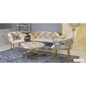 Resim Yuvaset Home MİM Krem - Gold Balon Çay Seti 