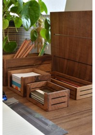 Resim Woodsaka 3line Kartvizitlik - Ceviz Ağacından 