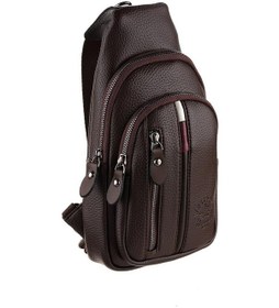 Resim Westpolo Vegan Deri Unisex Çapraz Göğüs Ve Omuz Çantası Body Bag - 7006 Kahverengi 