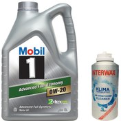 Resim Mobil 1 0W-20 Tam Sentetik Motor Yağı 5 L + Intermax Klima Temizleyici 150 ML 