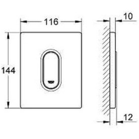 Resim Grohe Arena Cosmopolitan Ankastre Mekanik Manuel Pisuar Sistemi K Krom 