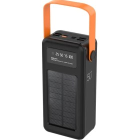 Resim Robeve Acl 50000 Mah Powerbank Göstergeli Powerbank Solar Fenerli Güneş Enerjili Type C - Lightning - Micro USB - USB Kablolu Powerbank Taşınabilir Şarj Aleti Hızlı Şarj Aleti Powerbank PW19 