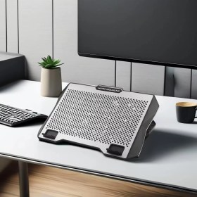 Resim Givecool S608 8 Fan Rgb Laptop Soğutucu Standı 12-17' Inc Uyumlu Ayarlanabilir Yükseklik, Çift USB Port, Rgb Aydınlatma 