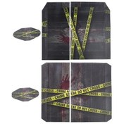 Resim Suntek PS4 Konsol Denetleyici İçin "Crime Scene Do Not Cross" Cilt Sticker Çıkartması Set 
