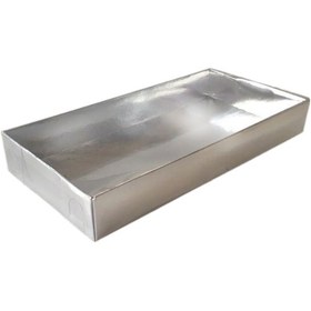 Resim Asetat Kapaklı Karton Kutu 20X10X3 25 Adet Gümüş N11.9129 