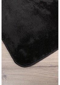 Resim Relax Siyah 80x150 + 50x80 Cm Büyük Ebat 2'li Banyo Halısı Paspas Siyah 