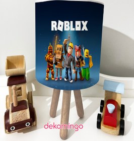 Resim dekomingo Roblox Desenli Bebek Çocuk Odası Masaüstü Abajur 