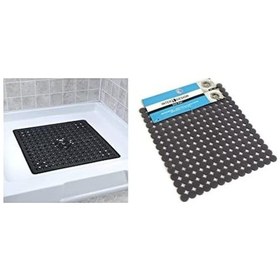 Resim Banyo Duşakabin İçi Kaydırmaz Gri Damlalı 27x31x0,8cm 6998 