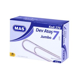 Resim MAS 270 Dev Ataş 7 cm 25 Adet - Metalik Gri 