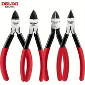 Resim DELIXI ELEKTRİK Ağır Hizmet Tipi Çapraz Pense, Elektrikçiler için 8 İnç Alaşımlı Makas, Kırmızı & Siyah Saplar, Elektrik İşleri için Endüstriyel Sınıf Kesme Aracı, Kablo Kesme Aracı | Profesyonel El Aracı | Dayanıklı Yapı, Kesme Pense 