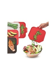 Resim Tefal K235s5 Ingenio 4'lü Kesme Tahtası Seti Kırmızı 