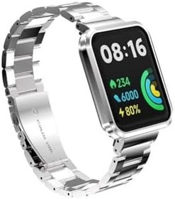 Resim PSR aksesuar Gümüş-Gold KRD-60 Metal Zore Kordon-Gümüş-Gold Xiaomi Redmi Watch 2 Lite ile uyumlu 