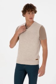 Resim U.s. Polo Assn. Erkek Koyu Bej Süveter 50318158-vr088 Koyu Bej 