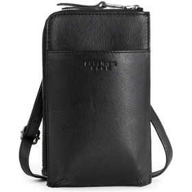 Resim Berliner Bags Kim Deri Cep Telefonu Çantası, Küçük Crossbody, Unisex, Cüzdanlı Omuz Çantası Siyah 