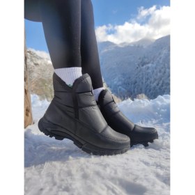 Resim Çiğdem Kundura Unisex Siyah Kar Botu 43 Numara Su ve Kar Geçirmez Trend Moda 