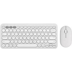 Resim Schitec Çift Cihaz Bağlantı Özellikli Klavye Ve Mouse Set 2.4g+bt Beyaz Km902 Diğer 