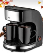 Resim Home 8812 Paslanmaz Çelik Yılanabilir Filtreli Çift Kupalı Filtre Kahve Makinesi 