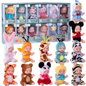 Resim 12 Mini Bebek, 4 İnç Gerçekçi Küçük Hayvan Desenli Elbiseli Bebeğin, Sevimli Çocuk ve Doğum Günü Şov Partisi Hediyesi İçin, Bebek Duşu Dekorasyonları,Fantazi Teması,Yüksek Kaliteli Bebekler,Yumuşak Kumaş,Koleksiyonluk Minyatürler,Küçük İnce Bebek Koleksiyonu,Kızlar için Hediyeler 