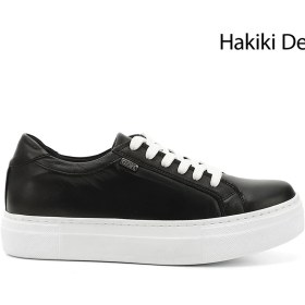 Resim Gönderi R Kadın Siyah Bağcıklı Dolgu Taban Hakiki Deri Sneaker Gdza13424240 Siyah 
