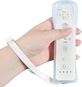 Resim Funmo Motion Plus ile Wii için Controller, Wii Uzaktan Kumandası Motion Plus Joystick için Yedek Gamepad Controller Wii Konsolu ve Wii için, Silikon Kılıf ve El Kayışı ile 