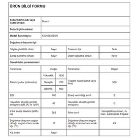 Resim Bosch KGN56XIE0N 508 LT No-Frost Kombi Tipi Buzdolabı 