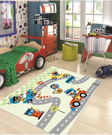 Resim FABBHOME Dijital Baskı Kaymaz Taban Makinede Yıkanabilir Çocuk Odası Halısı Bebek Odası Halısı 