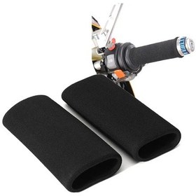 Resim Wezone Motosiklet Sprey Kolu Kılıfı 12cm Siyah - Anti-skayma, Titreşim Emici, Tüm Mevsimler İçin Uygun 31.7-36.8mm Çap 