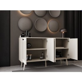 Resim Melura Konsol 160 Cm %100 Mdf Lake Ahşap Ayaklı Kumtaşı 