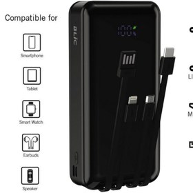 Resim XINMENG 30.000 Mah Plus Dijital Göstergeli Dahili Çoklu Kablolu Powerbank,siyah,taşınabilir Şarj Cihazı Blic 