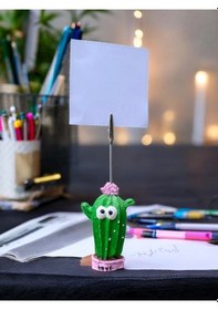 Resim Love Aşk Temalı Sevimli Kaktüs Fotoğraf Not Tutacağı Ofis Masası Not Tutucu Hediyelik Pembe Yeşil 