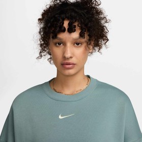 Resim Nike Sportswear Phoenix Fleece Kadın Yeşil Eşofman Üstü 