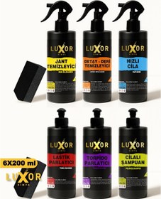 Resim Luxor Kimya 200ml 6'lı Oto Bakım Seti Oto Yıkama Seti 