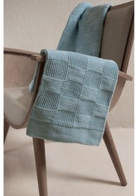 Resim Plaid Mavi Tek Kişilik Battaniye 160x220 15021 Mavi 