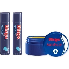 Resim Blistex Kuru ve Çatlamış Dudaklara Onarıcı Bakım Medplus Kavanoz + Stick 2'li 