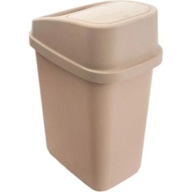 Resim 5 Lt Pratik Kapaklı Çöp Kutusu, Banyo, Mutfak, Ofis Için Ideal, Beyaz Renk 