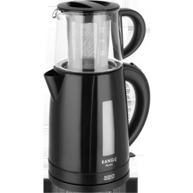 Resim Şık ve Kullanışlı Siyah Çay Makinesi, Pratik ve Modern Tasarım ile Sunulur. 